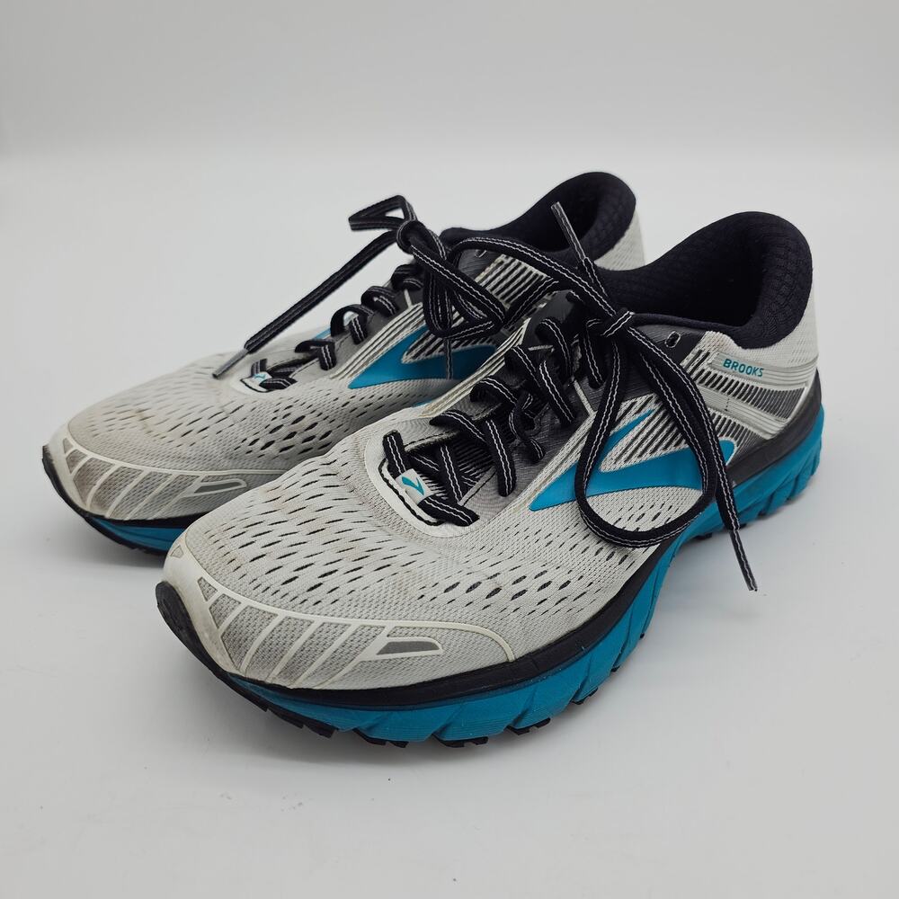 Brooks Adrenaline GTS 18 Womens 10 Running‎ Shoe White/Teal Black Trainer